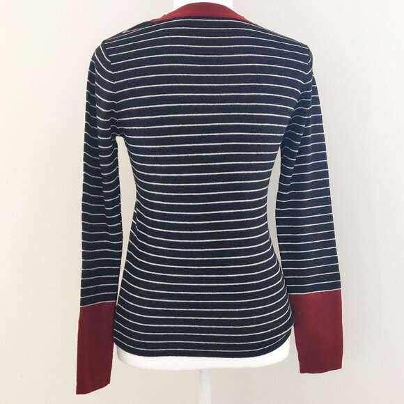 Brand New Black/White Stripe Sweater - Snug Fit, Soft & Warm, 8% Wool - Picture 2 of 7